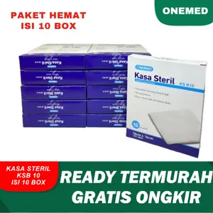 PAKET HEMAT 10 BOX ONEMED KASA STERIL 16X16 KSB10 GAUZE SWAB DENGAN DAYA SERAP BAIK