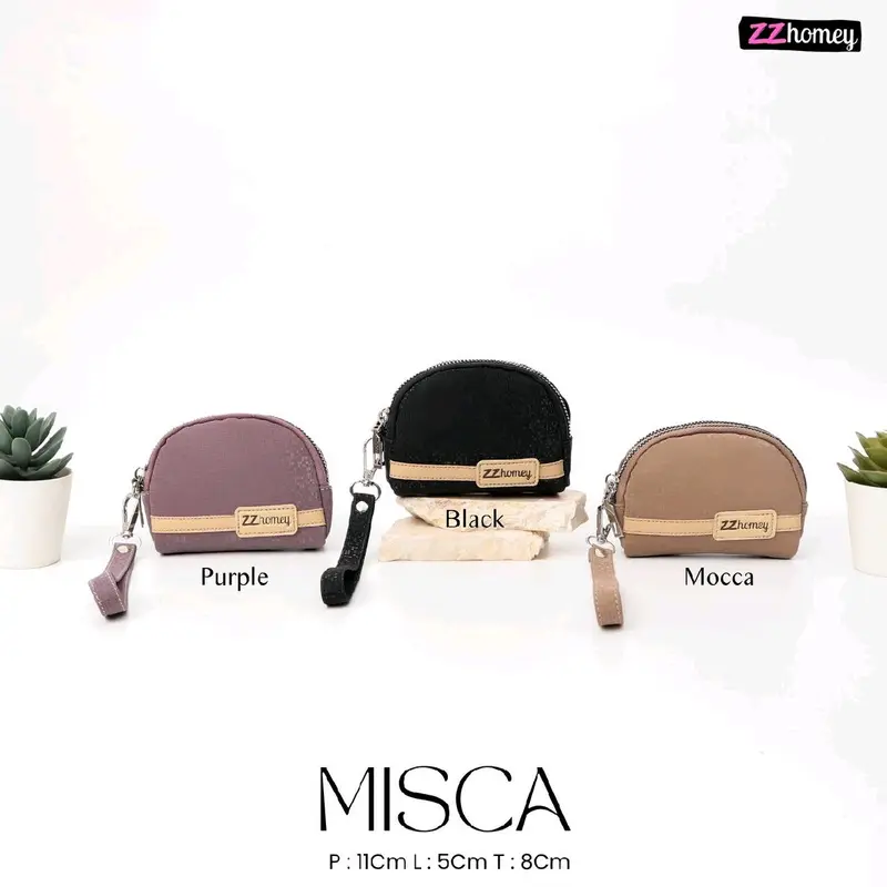MISCA POUCH By Zzhomey Dompet koin mini resleting wanita lucu 2 ruang kekinian 4