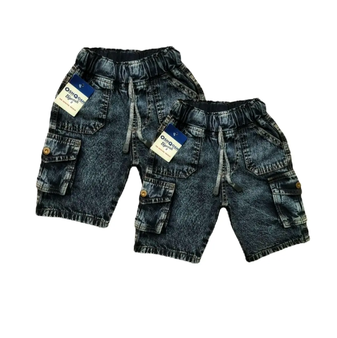 Celana jeans Pendek anak laki laki model kargo snaw bleck Cargo Fashion
