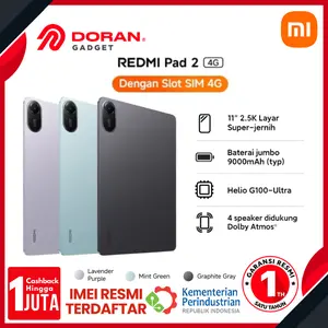 Xiaomi Redmi Pad 2 4G 6/128GB 11inch Crystal Display MediaTek Helio Support Sim Card Garansi Resmi