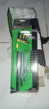 Product Review of Kunci L Biasa Kombinasi Bintang 9 pcs Panjang Extra Long Murah No Tekiro Kunci Klep Segi Enam Kunci L Bintang Lubang from M** ** 0
