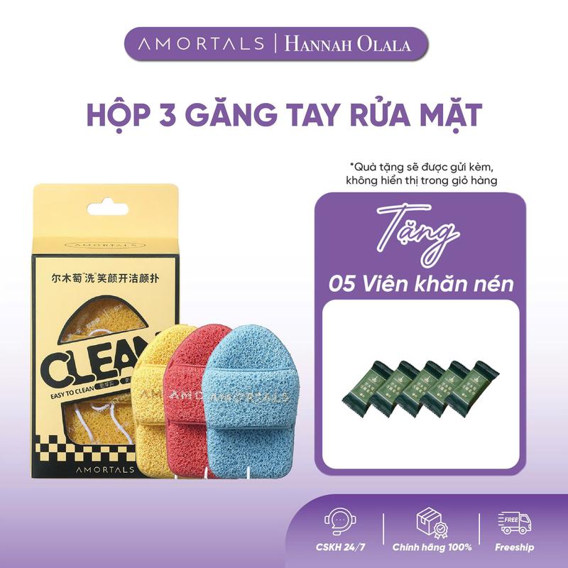   HO  Bông Mút Rửa Mặt Bọt Biển AMORTALS Làm Sạch Rửa Mặt Nạ Bùn  ver2 -3c  