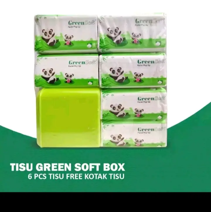 Tissue Green Soft Isi 6 pcs free Kotak Tissue 0
