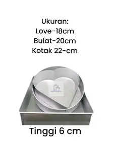 LOYANG (BLK) LOYANG BULAT LOVE KOTAK DALAM SATU SET/CETAKAN KUE SET3 Bahan galvanis/galvalum Termurah Terlengkap Dan Berkualitas Tinggi Kitchenware LOYANG (BLK) LOYANG BULAT LOVE KOTAK DALAM SATU SET/CETAKAN KUE SET3 Bahan galvanis/galvalum Termurah Terlengkap Dan Berkualitas Tinggi Kitchenware