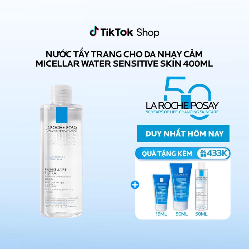 [Hannah] Nước làm sạch sâu và tẩy trang cho da nhạy cảm La Roche-Posay Micellar Water Ultra Sensitive Skin 400ml