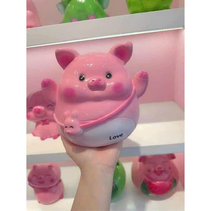  Heo đất tiết kiệm mẫu HEO ĐEO TÚI THỎ size trung | cute vô đối quà tặng trang trí nhà cửa TIỆM HEO SODA 