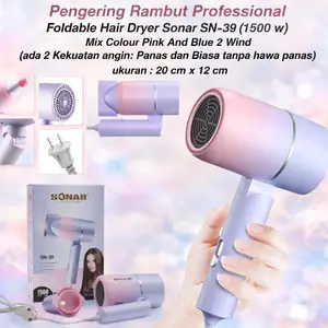Hairdyer Sonar Foldable Hair Dryer Alat Pengering rambut Professional