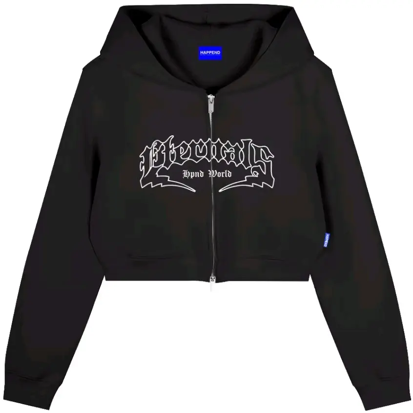 Gursl Love X Hpnd - Sweater Hoodie Zipper Crop Pria Wanita Basic Eternity Fleeece Limited Edition Tebal Casual Nyaman