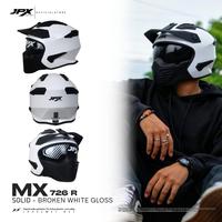 Gambar Helm Full Face Modular Pria Wanita Harian Motor Standar SNI DOT ECE JPX MX-726R NEW Solid - Silver - Black Metallic/silver, L dari JPX HELMET Kab. Tangerang 3 Tokopedia