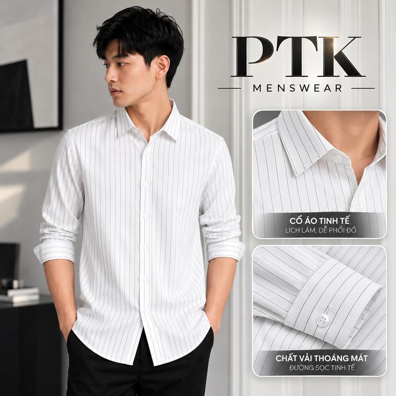 Áo Sơ Mi Nam Kẻ Sọc Dài Tay Cotton The Carpenter – Cổ Button-Down Thanh Lịch, Form Đẹp, Dễ Phối Đồ