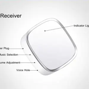 BEL-002 Bel Rumah Wireless Doorbell Waterproof Door Bell 36 Nada Tahan Air Hujan Pintu Bell LED Light 36 Ring tunes dan 4 Level Volume Lonceng