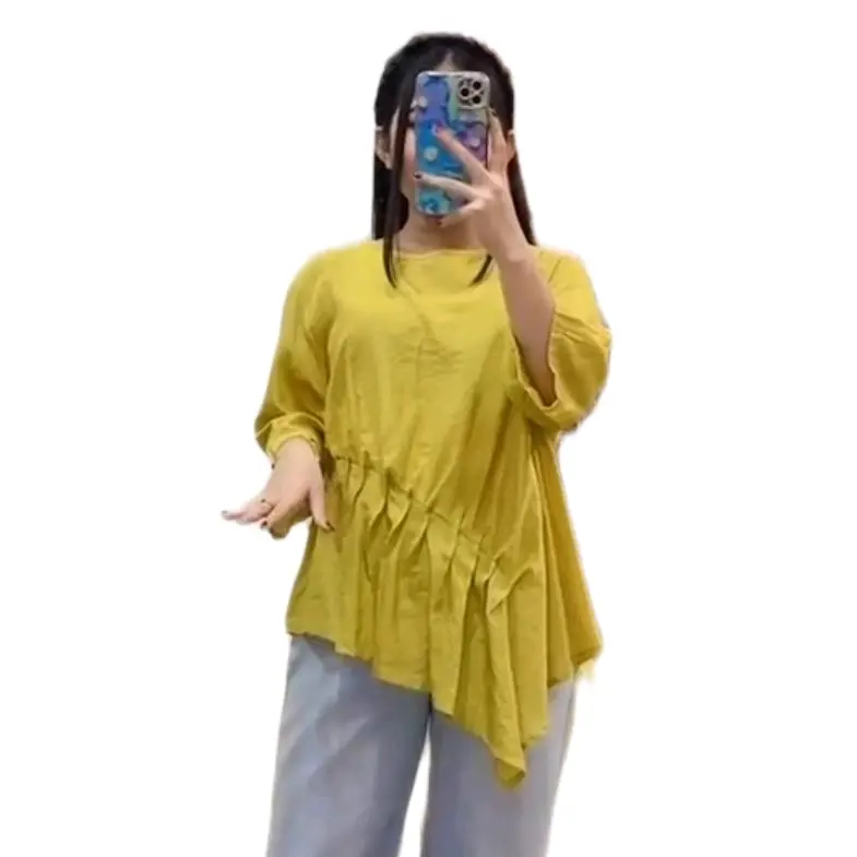 Blouse Wanita Flawsome Shop Model Terbaru - Cocok untuk Berat Badan 45-60 kg - Nyaman, Basic, Kaos, Top, Panjang, Crinkle, Atasan, Baju - Oversize elze blouse shakila 0