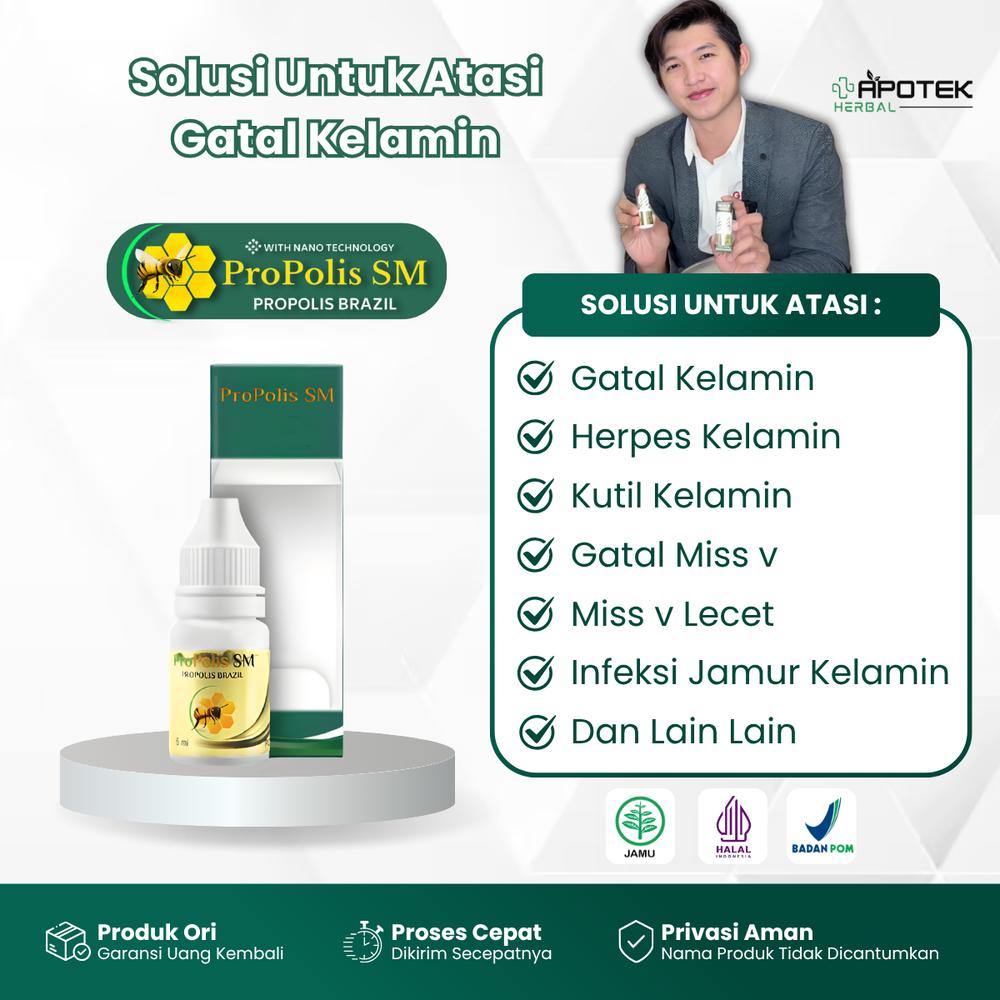 Propolis SM Untuk Atasi Gatal Kelamin Herpes Kelamin Kutil Kelamin Miss v Gatal Lecet Perih Infeksi Jamur Kelamin 6ml
