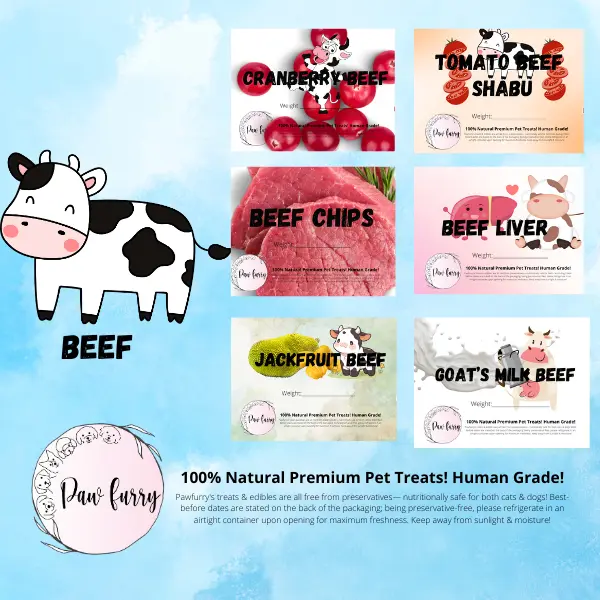 [Pawfurry] Beef Serries, For Dogs and Cats, 60g, All Natural Ingredients