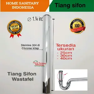 Tiang Sifon Wastafel Pipa pemanjang sifon pipa sambungan ke afur steinless