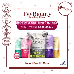 FAV Beauty Yogurt Peel Off Mask 100ml Acne Care Skin Barrier Firming Brightening Whitening With 5% Niacinamide + Tranexamic Acid