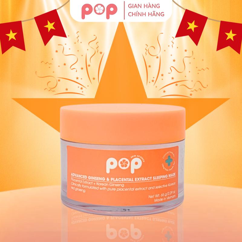 Mặt Nạ Ngủ Dưỡng Ẩm POP - Tinh Chất Nhau Thai Cừu Và Nhân Sâm - Dưỡng Da Êm Ái, Cảm Giác Dịu Nhẹ, Không Bết DInh - 55g