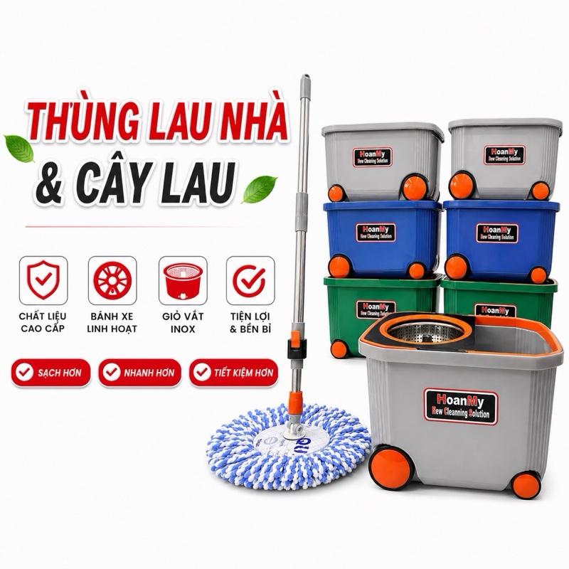 Bộ Thùng Lau Nhà Bánh Xe Hoàn Mỹ - Siêu Nhẹ - Siêu Bền