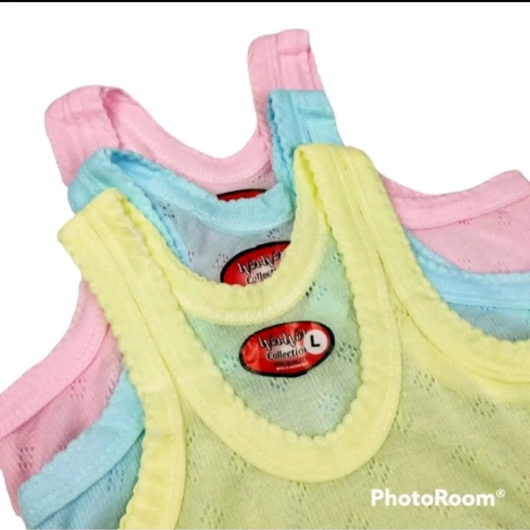 kaos dalam/singlet anak motif bolong2 katun 100% untuk anak cwek/cwok Fashion