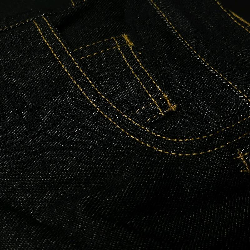 celana jeans denim selvedge bifmore denim Panjang Pria Dewasa   Hitam Slim Straight Fit 4