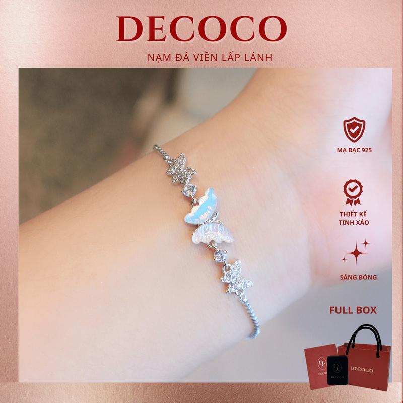 Vòng tay đính đá cánh bướm lấp lánh YARA DECOCO kèm Túi giấy + Hộp + Thiệp