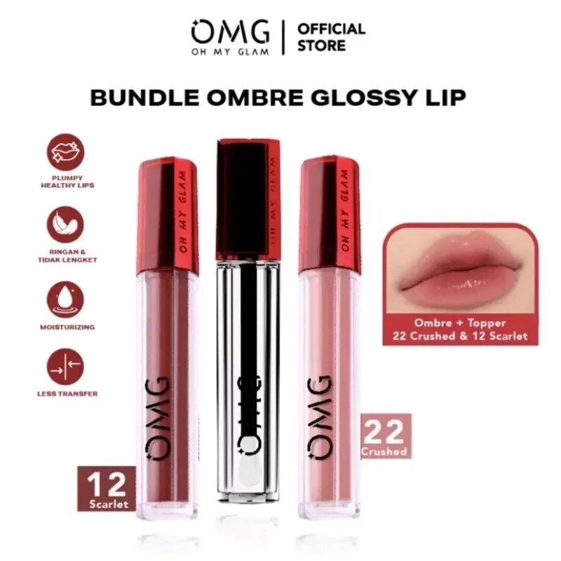 ￼OMG OH MY GLAM Gloss Lip Finish 2.7g - Lip Gloss - Transform Your Lip Cream From MATTE to GLOSS for THE VINYL LIP LOOK!