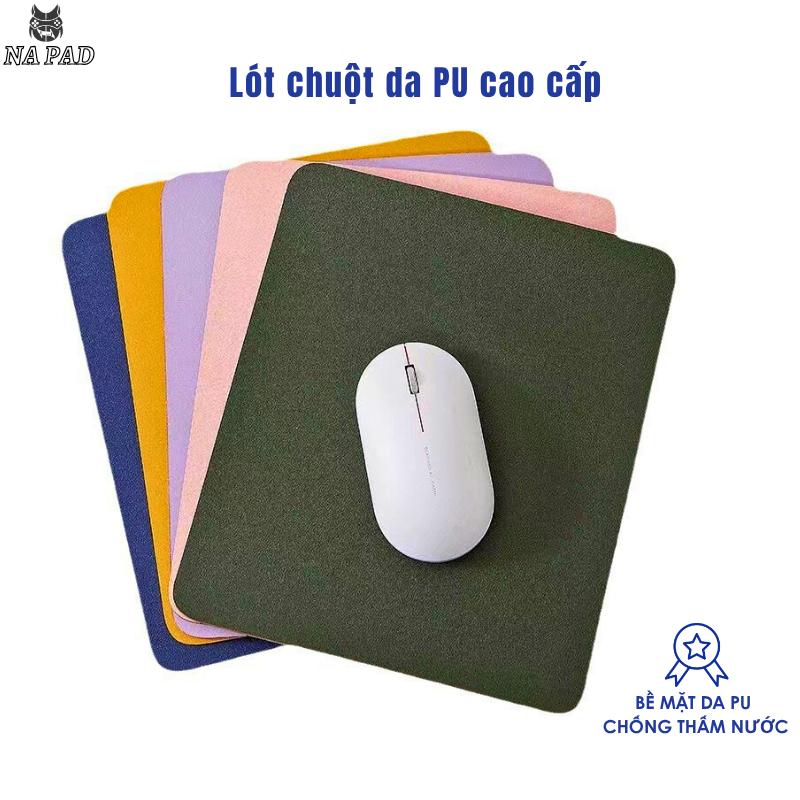 Lót chuột da, miếng lót chuột da PU cao cấp kích thước 26x21cm chống thấm nước