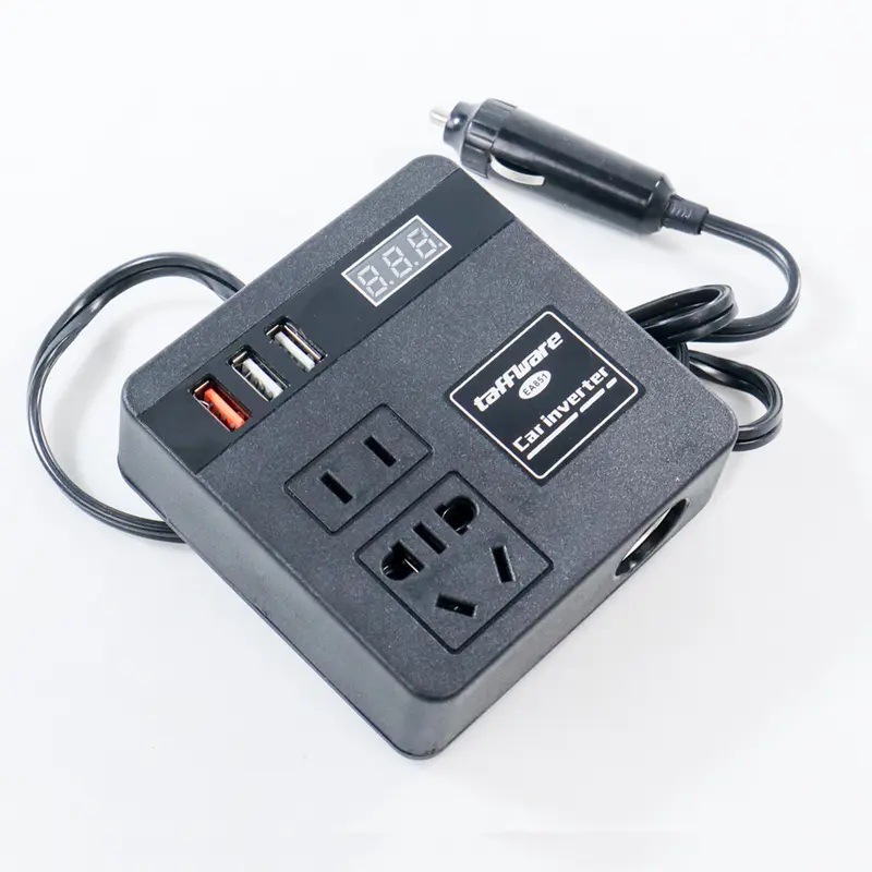 Inverter Charger Mobil 100W Watt 12/24V Colokan Universal 3 USB Converter Konverter Fast Charging Adaptor Car Power Cigarette Plug 2