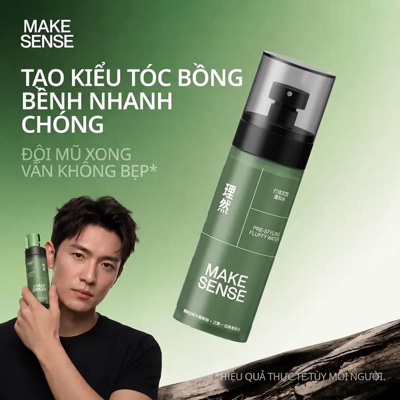 Xịt tạo độ phồng cho tóc nam MAKE SENSE 100 ml – kiểm soát dầu, giảm độ bết…