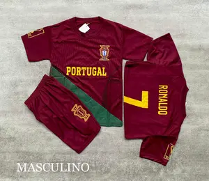 COD Setelan Bola terlaris dan termurah portugal maroon  anak laki-laki usia 6 bulan-15 tahun baju kaos bola trend 2025