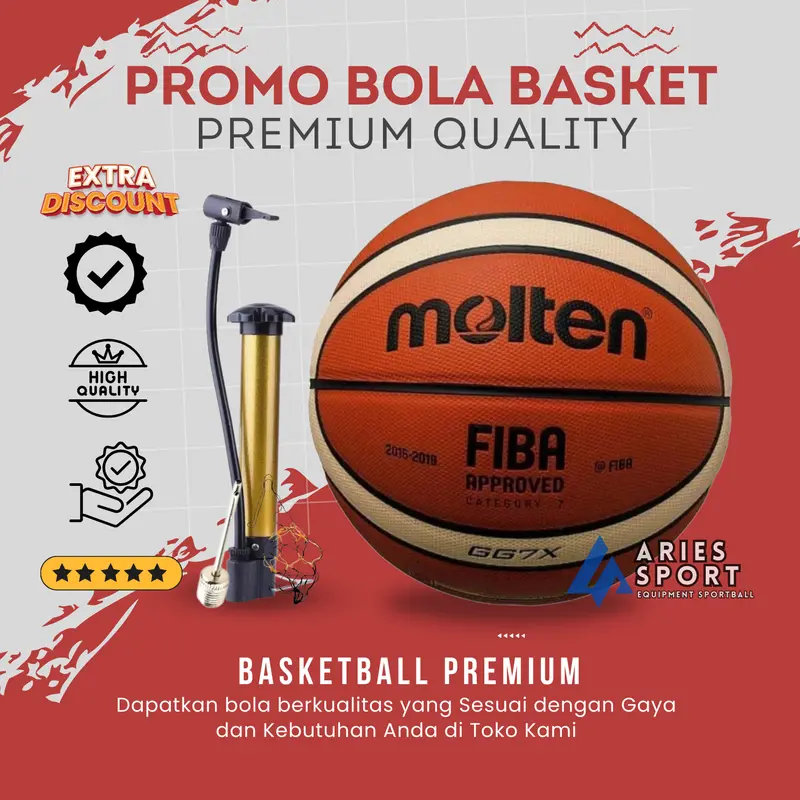 MOLTEN Bola Basket Molten bg4500 bg500 ORIGINAL Bola Basket Size 7 2
