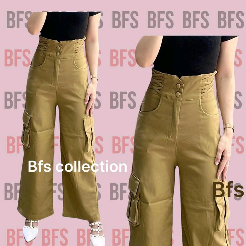 Kulot Cargo Soft Jeans/ Cargo Wanita/ Cargo HW 9733 3