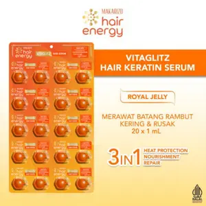 Makarizo Hair Energy Vitaglitz Hair Serum isi 20pcs