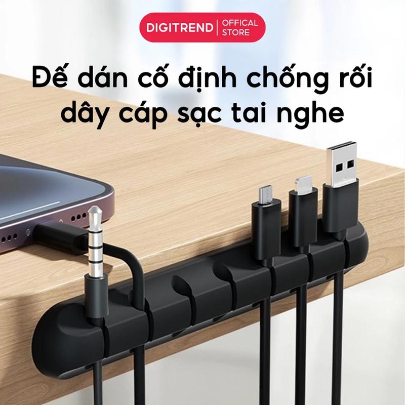 COMBO 2 Đế Dán Kẹp Cố Định Chống Rối Cáp Sạc Kẹp Dây Cáp Chuột Bàn Phím Tai Nghe Điện Thoại Máy Tính