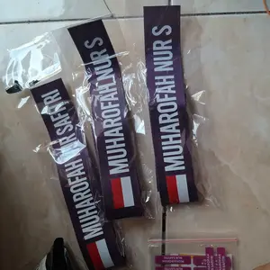 AULEAA - Name Tag Koper Custom Nama Estetik dengan Logo Bendera dan Ka'bah untuk Haji, Umroh dan Traveling