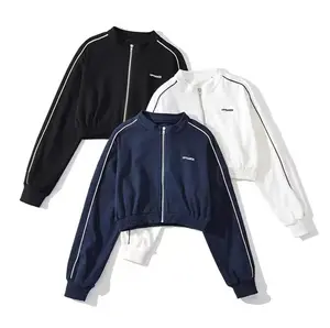 Sweater Wanita | VPTIANCH LIST CROOPE SWEATER JAKET KOREAN STYLE FLEECE