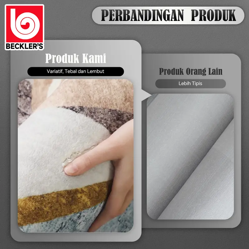 (Beckler's) Sajadah Malaysia Tebal Empuk Rumbai Ukuran 110x70cm/Sajadah Turki Anti Slip 3