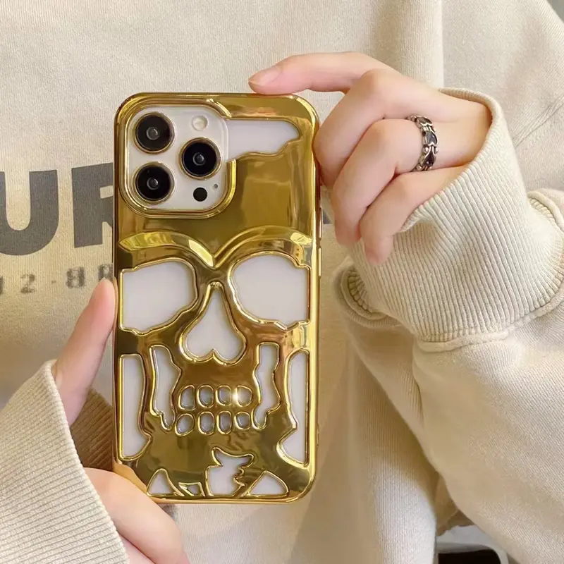 WH - Casing Ponsel Modis Mewah untuk iPhone 15 14 13 12 11 Pro Max, Casing Ponsel Kerangka Lembut Berongga Unik, Pelindung Penuh Berlapis Dilapisi, Casing Ponsel Kerangka Lembut Berongga untuk iPhone 15 14 13 12 11 Pro Max 1