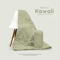 Gambar KAWAII - Selimut Jepang 200x200 Multifungsi 3in1 - Valenita Collection - LEEK GREEN dari Adela Sprei & Bedcover Kab. Gresik 2 Tokopedia