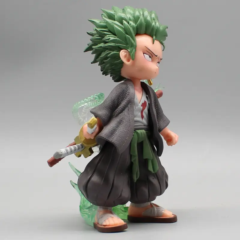 [ Foto Asli ] Action Figure One Piece Roronoa Zoro Mini Karakter Pedang Comel Cute Chibi 5