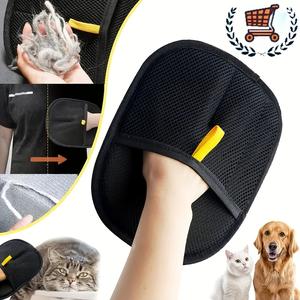 Guantes 3 en 1 para eliminar pelo de perros y gatos con cepillo electrostático - guantes reutilizables de tela, ideales para pelos invisibles en ropa y muebles, quitapelus para perros, accesorios para cuidado de mascotas