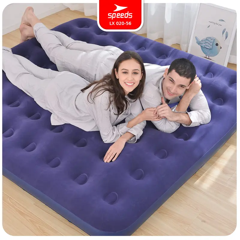 SPEEDS Matras Angin Single/Double Kasur Tiup Air Sleeping Bed Outdoor Indoor Kasur Tidur Dewasa 020-56 8
