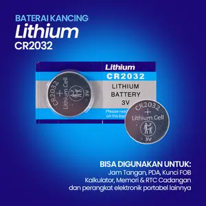 SB7 Baterai Kancing Lithium CR2032 Watch Calculator Battery 3V 1 PCS Baru
