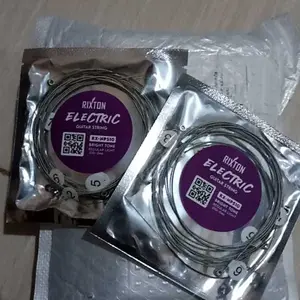 Rixton Set Senar Gitar Akustik Elektrik 6 Buah Senar Lilitan Nikel Ringan.