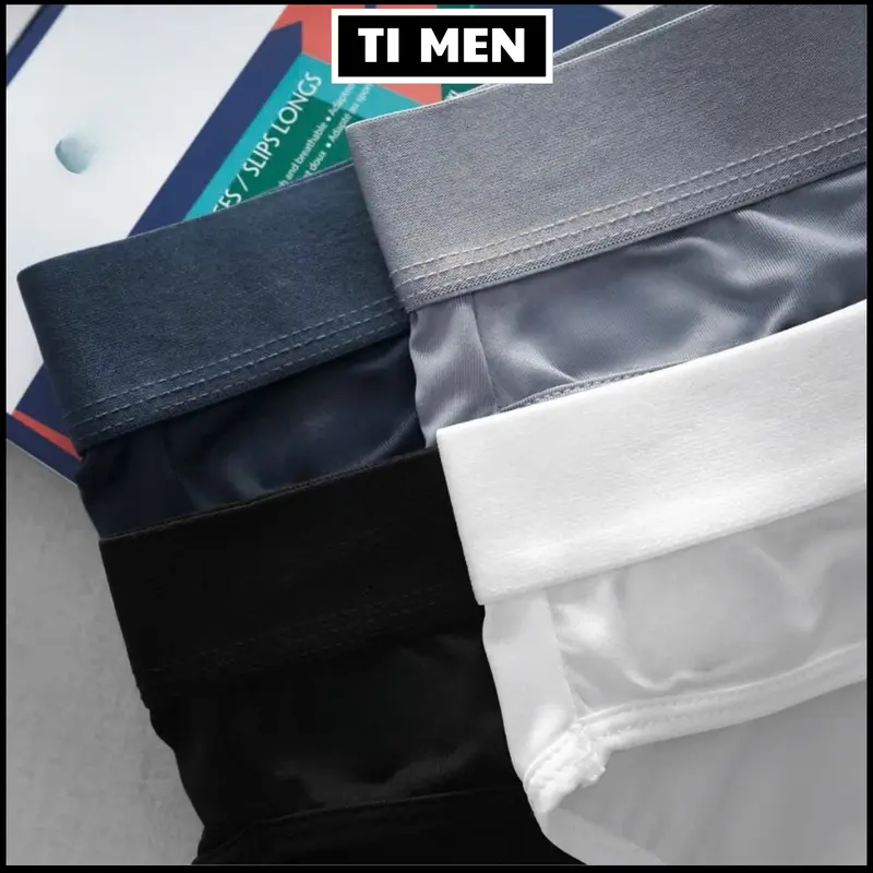 COMBO 4 Quần Sịp Chéo quần lót tam giác thun lạnh nam cao cấp thoáng khí co giãn 4 chiều Ti Men kolor  man 5