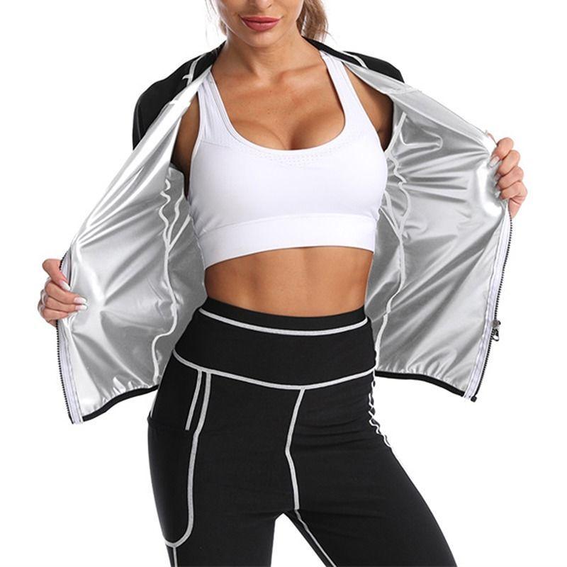 Product Introduction of Sauna Suit Set Sweat Suit for women Long Sleeve Zipper Shirt and Leggings for Comfort and Performance Workout Top Slimming Sauna Shirt Weight Loss Compression fast sweating track suit Gym Weightlifting Running Fitness Cycling Yoga Pilate 10