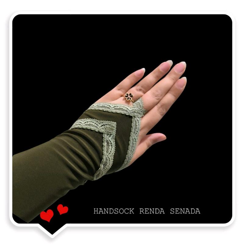 Handsock Fashion Renda Senada/Sarung Tangan Cincin Renda Muslimah 9