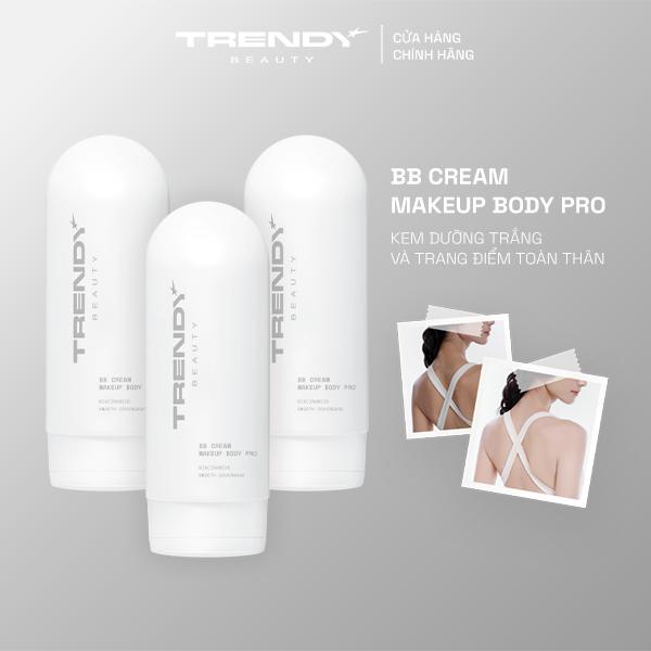 TRENDY BEAUTY Combo 3 Chai BB Cream Makeup Body PRO 150ml - Kem Trang Điểm Nâng Tone Cho Cơ Thể - Dưỡng Ẩm Sâu & Cải Thiện Độ Mềm Mượt Da