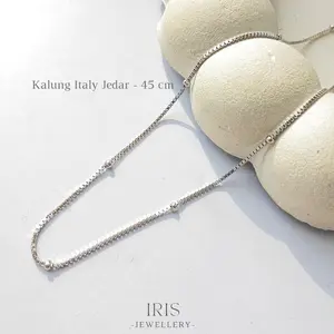 [Iris Jewellery] - Kalung Italy Jedar - 45 cm - S925 lapis LM 18K