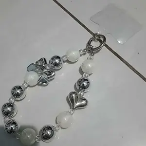 JRYU Gantungan hp Korea motif Love & pita gantungan gelang gantungan tas